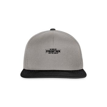 Une cyberattaque hilarante ne fait que tirer des câbles - Casquette snapback - gris graphite/noir - Devant