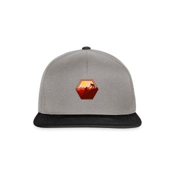 Hiking Mountain Peak Scenery Beautiful View - Snapback Cap - graphite/black - Front