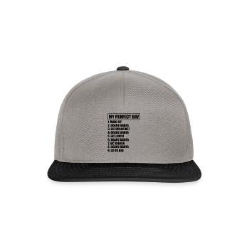 Urkomische strategische Spiele Devotee Introvertiert - Snapback Cap - Graphit/Schwarz - Vorne