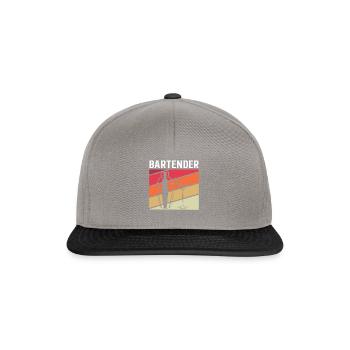 Cadeau de chemise de barman - Casquette snapback - gris graphite/noir - Devant