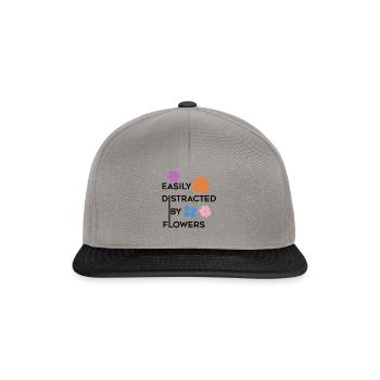Distrait par les fleurs Funny Florist Hobby - Casquette snapback - gris graphite/noir - Devant