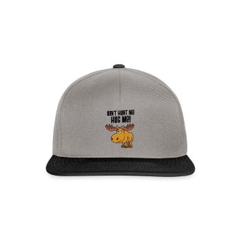 Hug Me Cute Wildlife Animal Moose Deer Forest - Snapback Cap - graphite/black - Front