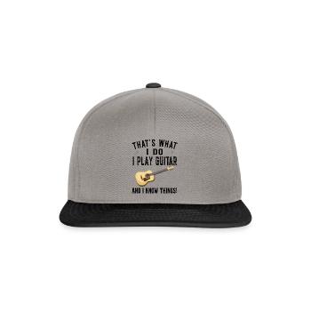 C’est ce que je fais Je joue de la guitare Gitarre - Casquette snapback - gris graphite/noir - Devant
