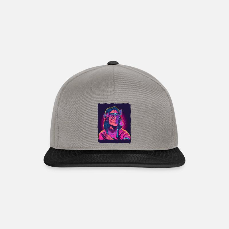 Indianer - Snapback Cap - Graphit/Schwarz