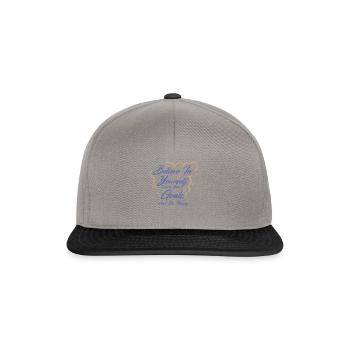 Goal Life Quotes Happy Positive Message - Casquette snapback - gris graphite/noir - Devant