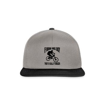 Fahrrad Mountainbike Radeln Fahrradtour Radfahren - Snapback Cap - Graphit/Schwarz - Vorne