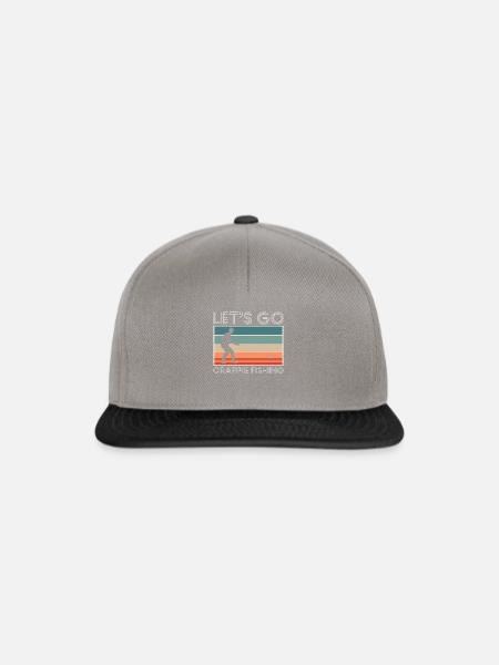Lets Go Crappie Fishing - Snapback Cap - Graphit/Schwarz