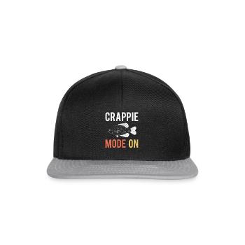 Crappie Fashion On Shirt Gift - Snapback Cap - black/grey - Front