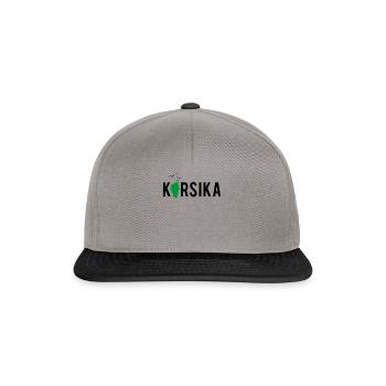 Corsica Island Map France Holiday Gift - Snapback Cap - graphite/black - Front