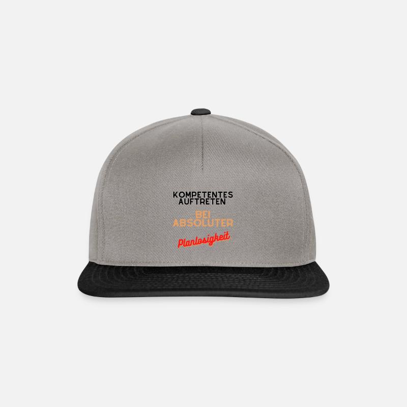 planlos-kompetent - Snapback Cap - Graphit/Schwarz