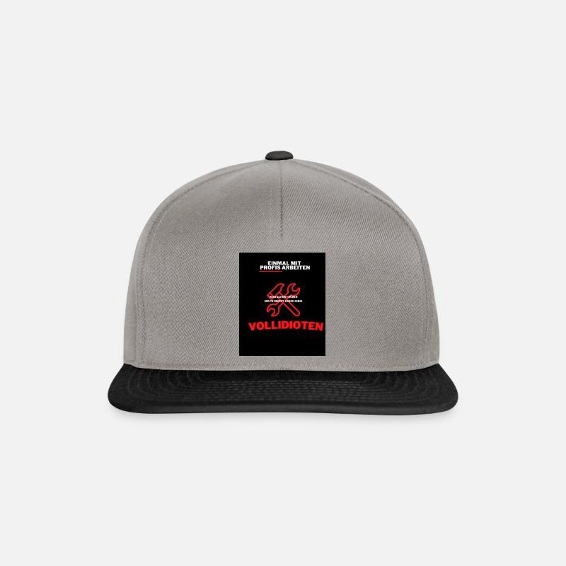 einmal mit profis arbeiten - Snapback Cap - Graphit/Schwarz