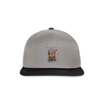 Wombat Music Notes, musicien, Cute Rodent - Casquette snapback - gris graphite/noir - Devant