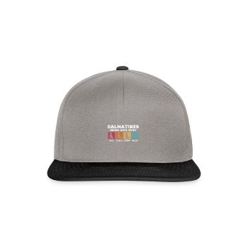 Dalmatiner hören aufs Wort - Snapback Cap - Graphit/Schwarz - Vorne