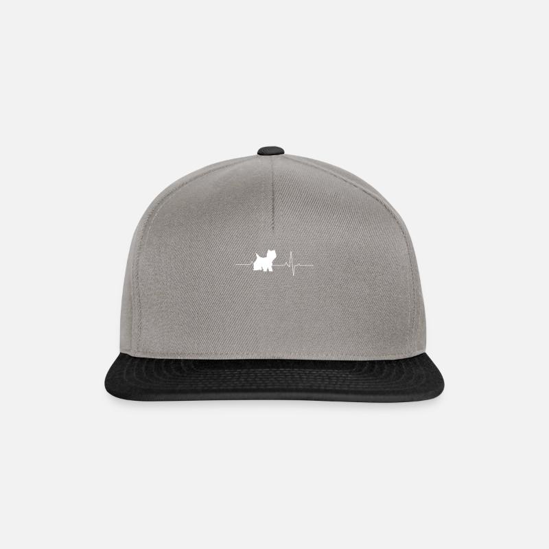 West Highland Terrier - Snapback Cap - Graphit/Schwarz
