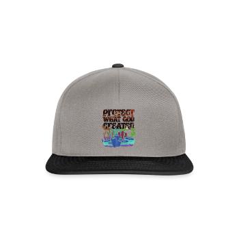 Schützen Sie Gottes Schöpfung Natur Umwelt - Snapback Cap - Graphit/Schwarz - Vorne