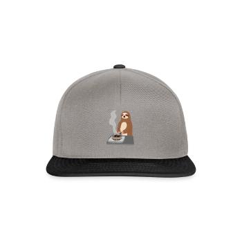 Sloth Burns Essen Kochen Hobbykoch Ironic Sloth - Snapback Cap - Graphit/Schwarz - Vorne