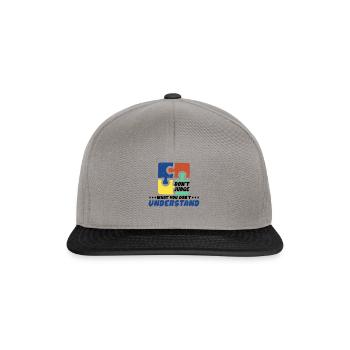 Autism Awareness – Don't Condemn What - Snapback Cap - graphite/black - Front