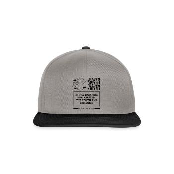 Dieu : Création, étude biblique, verset, foi, - Casquette snapback - gris graphite/noir - Devant
