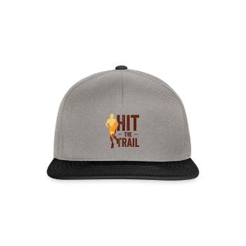 Courir dans la forêt Course en sentier Coureurs Jogging Joggers - Casquette snapback - gris graphite/noir - Devant