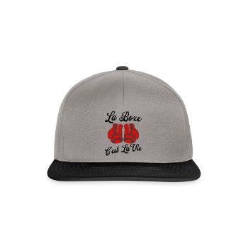 La boxe c'est la vie - Casquette snapback - gris graphite/noir - Devant