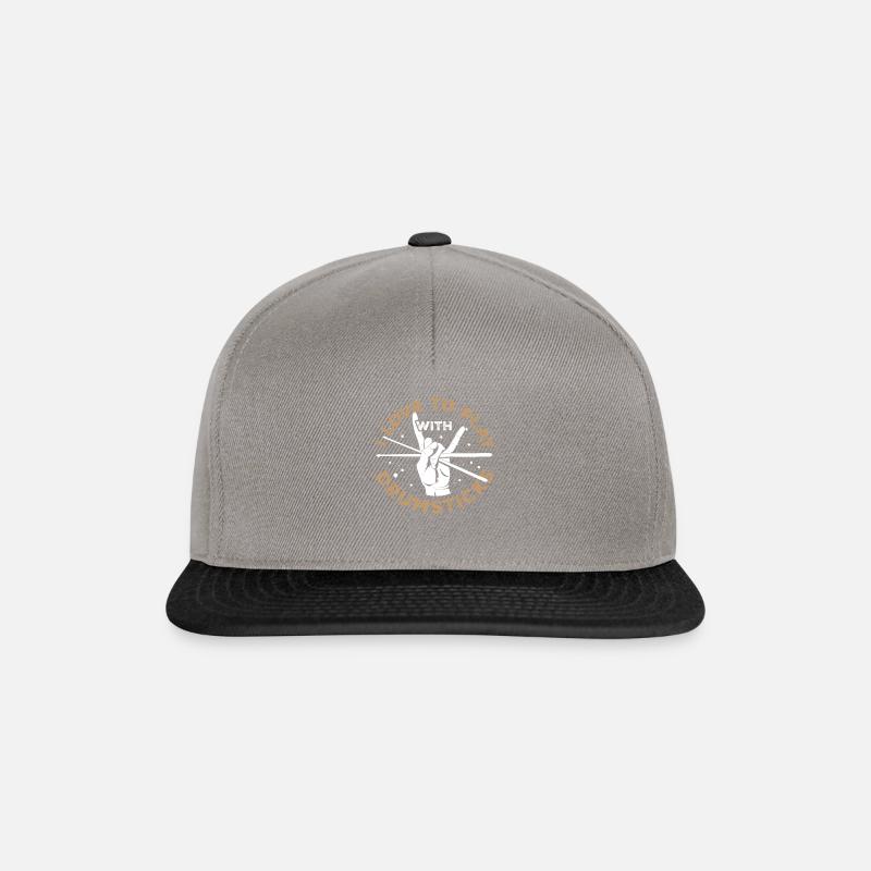 I Love To Play With Drumsticks Drummer - Snapback Cap - Graphit/Schwarz