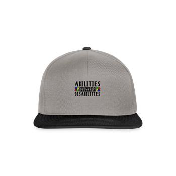 Autism awareness - abilities predominate - Snapback Cap - graphite/black - Front