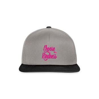 Wähle Freundlichkeit - Snapback Cap - Graphit/Schwarz - Vorne