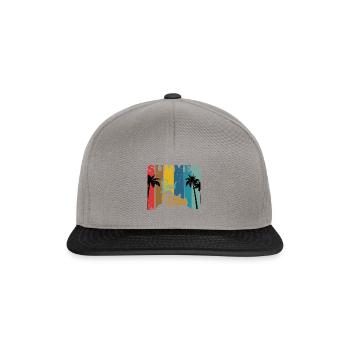 Summer Palme good vibes Retro 2 - Snapback Cap - Graphit/Schwarz - Vorne