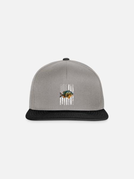 bluegill american flag - Snapback Cap - Graphit/Schwarz