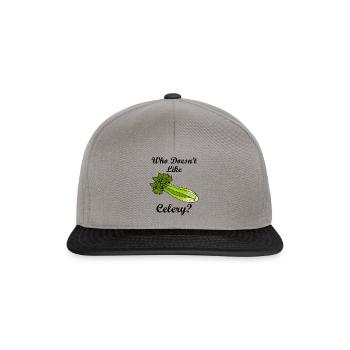 Celery Food Vegetable Delicious Leek - Snapback Cap - graphite/black - Front