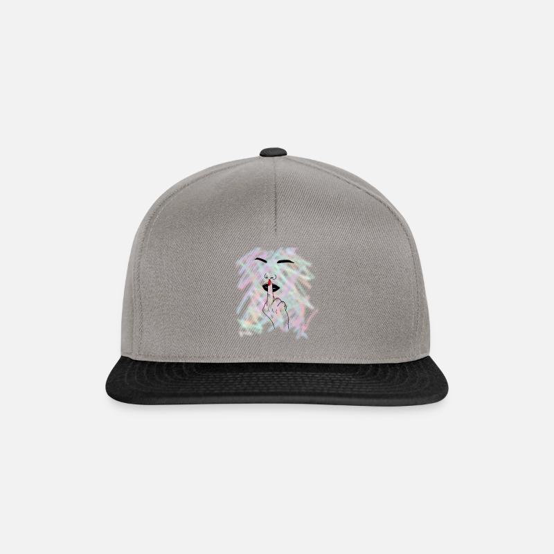 Mittelfingerkuss - Snapback Cap - Graphit/Schwarz
