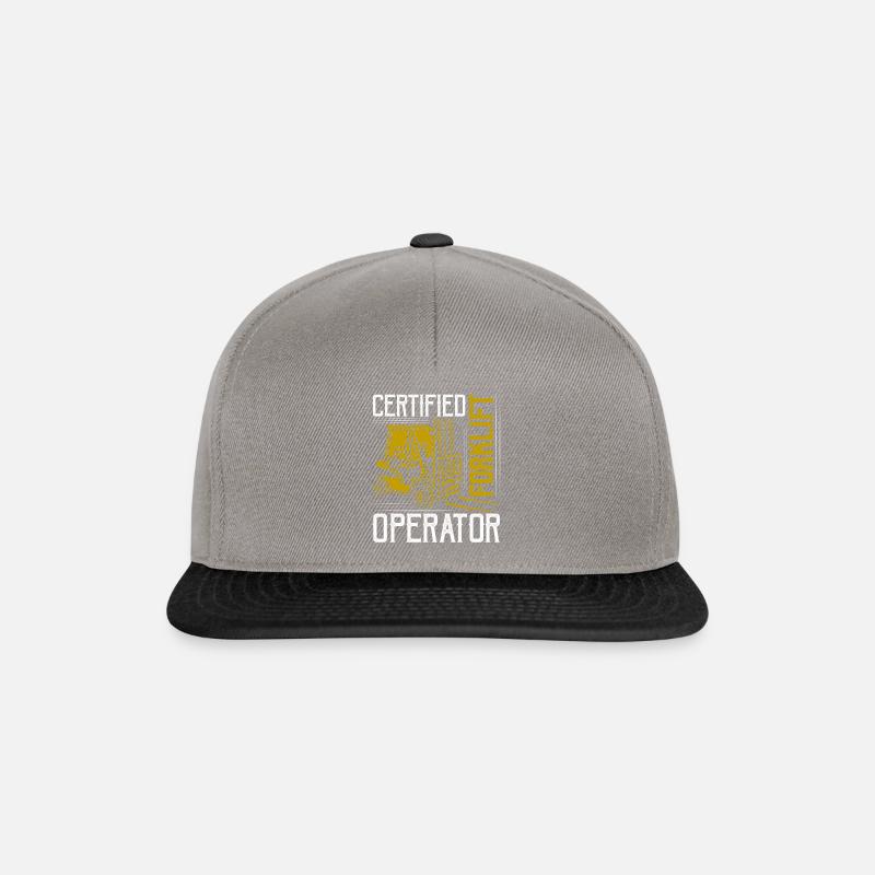 Certified Forklift Operator Warehouse Lifting - Snapback Cap - graphite/black