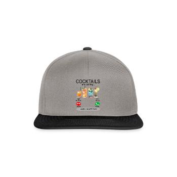 Les cocktails appellent - Cocktail trinken - Casquette snapback - gris graphite/noir - Devant