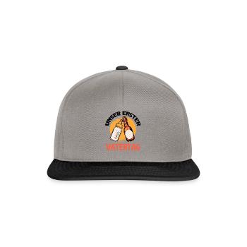 Prost Auf Den Ersten Vatertag mit Bier und - Snapback Cap - Graphit/Schwarz - Vorne