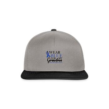 Ich Trage Blau Für Meinen Großvater - Bewusstsein - Snapback Cap - Graphit/Schwarz - Vorne