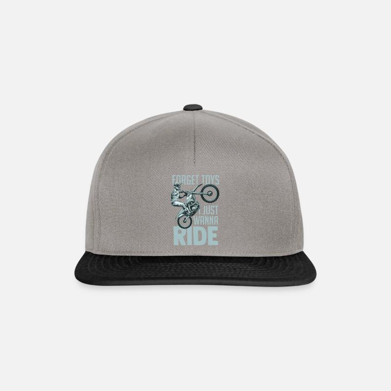 Nouveauté Oublier les jouets Je veux juste monter dans la boue - Casquette snapback - gris graphite/noir