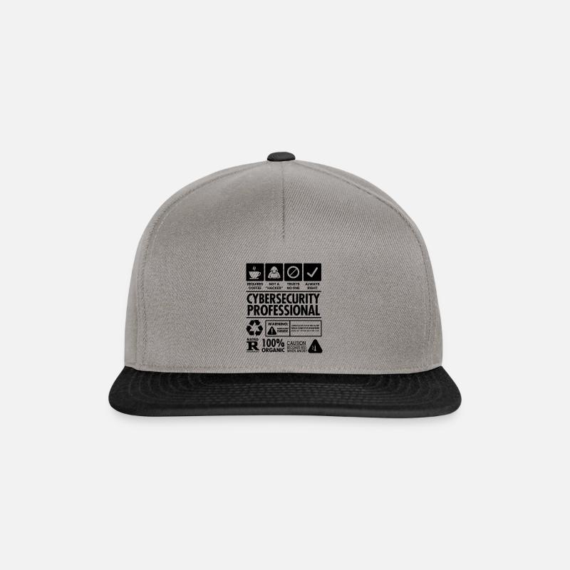 Cybersecurity-Netzwerkingenieur Analyst Cyber - Snapback Cap - Graphit/Schwarz