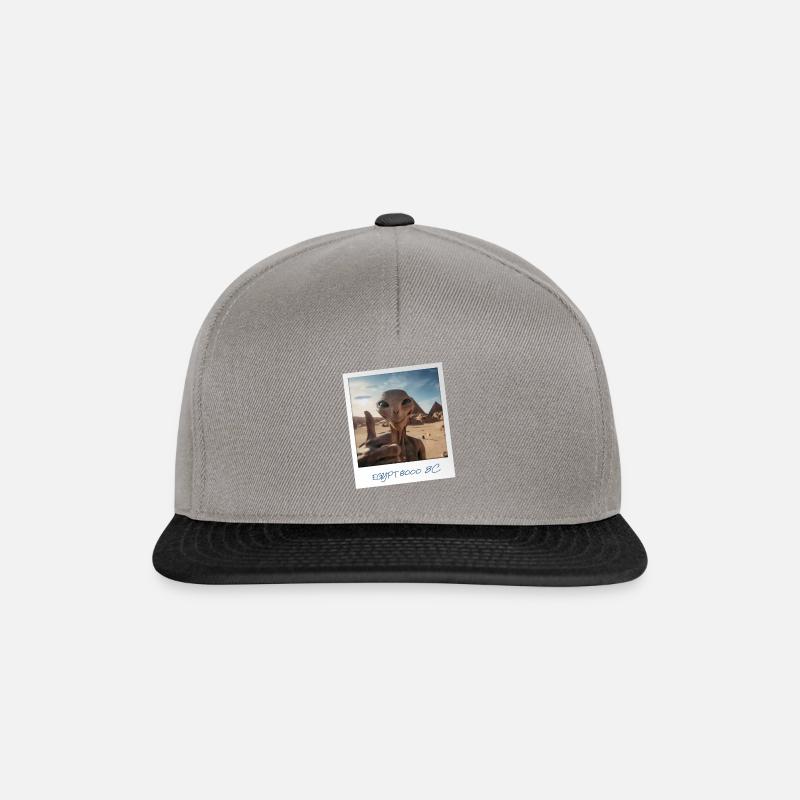 Alien Pyramide Verschwörung Sarkasmus - Snapback Cap - Graphit/Schwarz