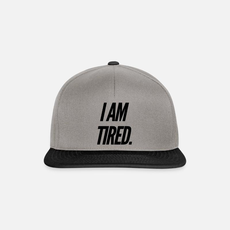 Ich bin müde - Snapback Cap - Graphit/Schwarz