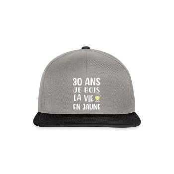 30 ans cadeau anniversaire homme humour beauf - Casquette snapback - gris graphite/noir - Devant