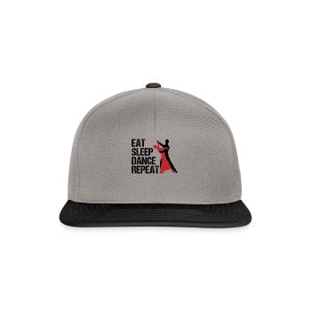 Eating, Sleeping, Dancing Repetition Mantra - Snapback Cap - graphite/black - Front