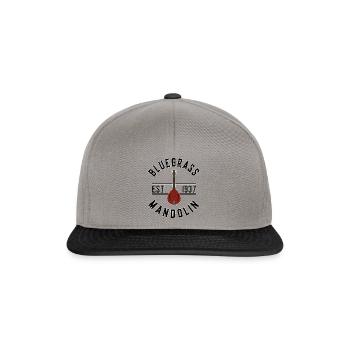 Bluegrass Musik Bluegrass Mandolin EST 1937 - Snapback Cap - Graphit/Schwarz - Vorne