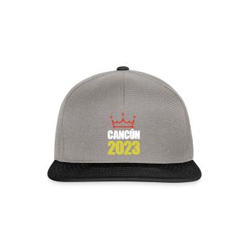 Cancún 2023 - Casquette snapback - gris graphite/noir - Devant