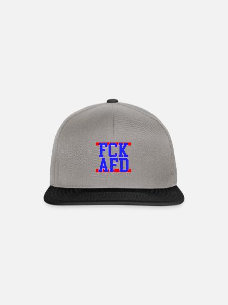 FCK AFD - Snapback Cap - Graphit/Schwarz