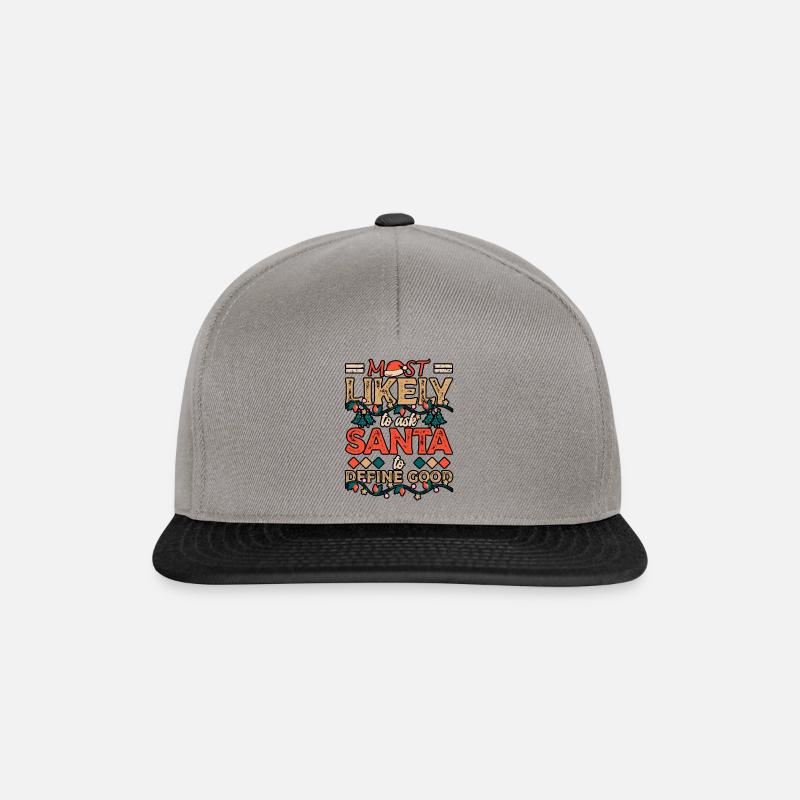 Am Ehesten Den Weihnachtsmann Bitten, Ein Gutes - Snapback Cap - Graphit/Schwarz
