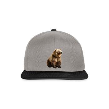 Les ours bruns sont omnivores - Casquette snapback - gris graphite/noir - Devant