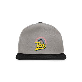 Chemise d’anniversaire, Ten Cute Rainbow Design Tee, 10 - Casquette snapback - gris graphite/noir - Devant
