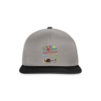 18. Geburtstag Mädchen & Junge Gästebuch - Snapback Cap - Graphit/Schwarz - Vorne