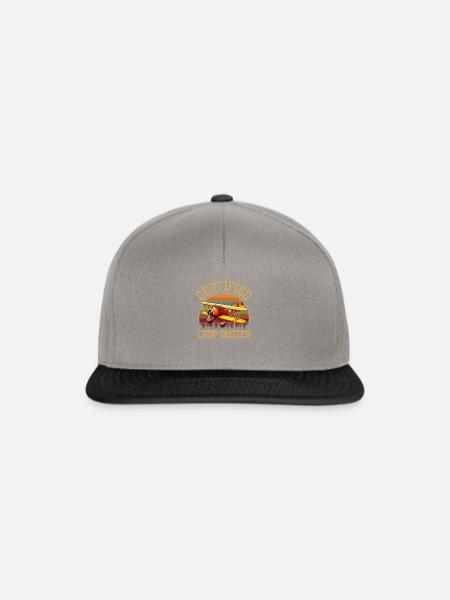 certified crop duster - Snapback Cap - Graphit/Schwarz
