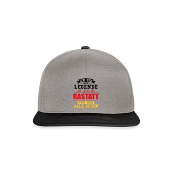 Stadt Rastatt Deutschland Legende Spruch - Snapback Cap - Graphit/Schwarz - Vorne
